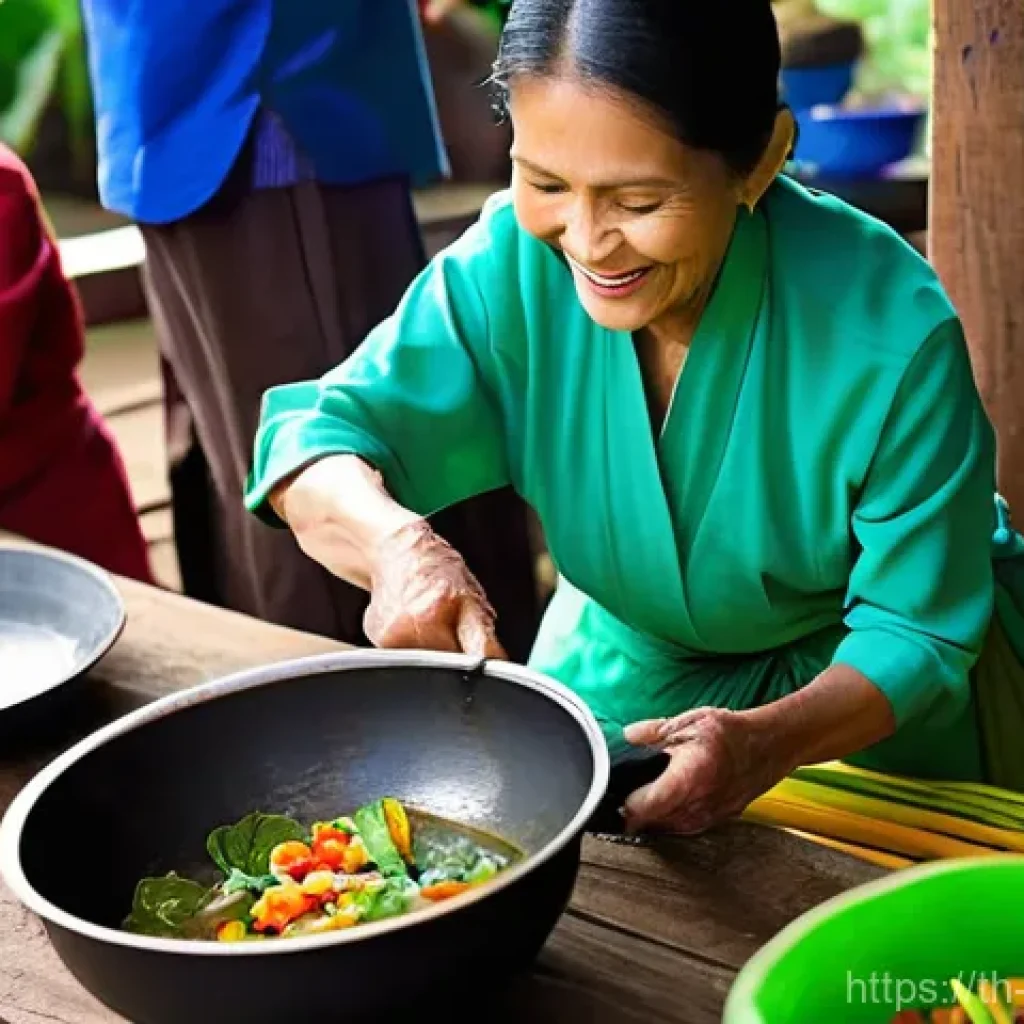 건강한 식사 옵션으로 커뮤니티 식사 구성하기 - **Prompt 1: A Vibrant Community Cooking Gathering**
A lively scene set in a communal outdoor kit...